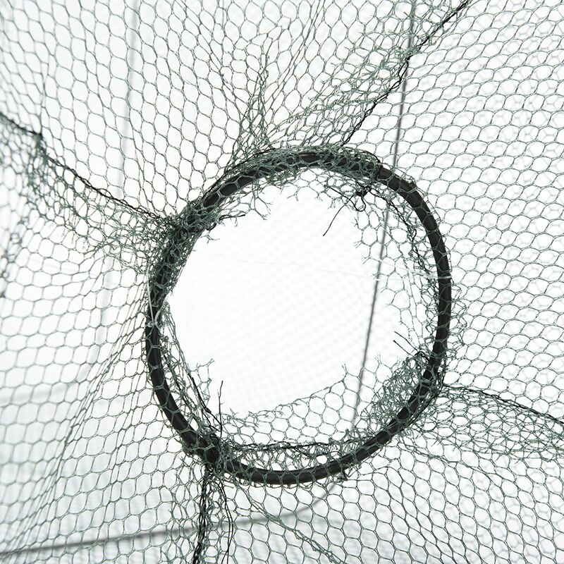 1 stk. sammenfoldelig nylon fiskenet fangst krabbe fisk crawdad rejer minnow mesh bur fiske lokkemad fælde cast dip drift reje net