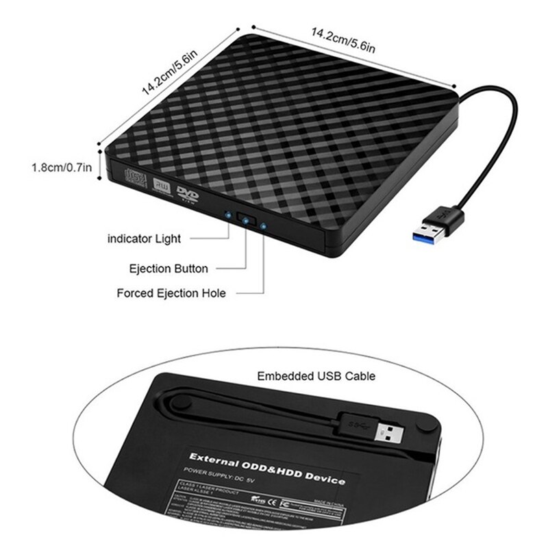 Usb External Optical Drive Dvd Burner Notebook Usb3.0 Optical Drive Mobile Computer Dvd