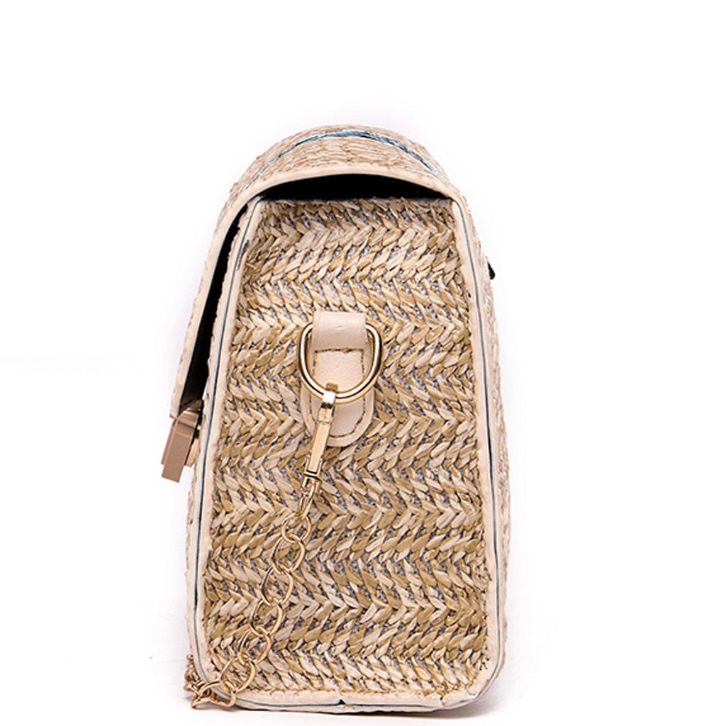 Sacs en rotin pour femmes sac à bandoulière de plage tissé à la main sac de paille carré sac à bandoulière été diagonale sac de plage décontracté bolso rafia