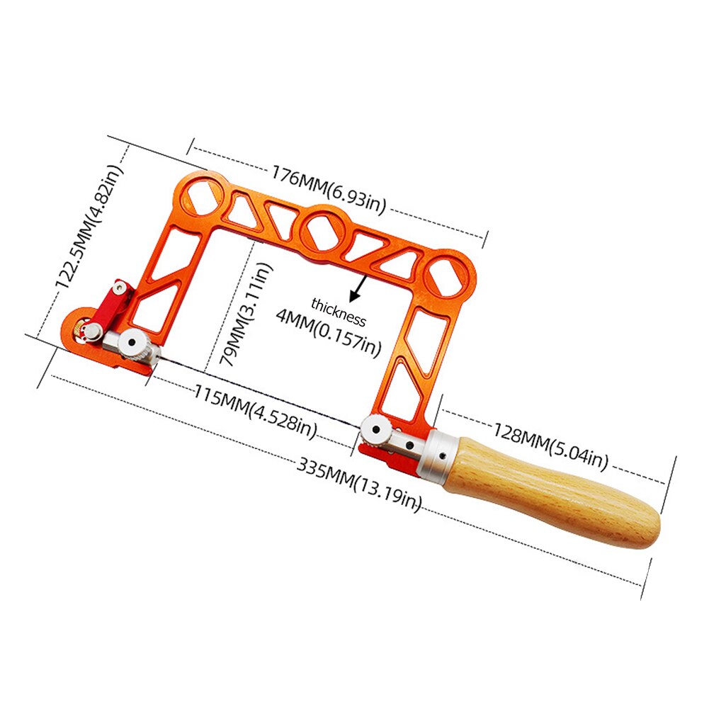 U-shaped Hand Coping Jig Saw Wooden Handle for Woodworking Craft Jewelry Multifunction Hacksaw DIY Hand Tools
