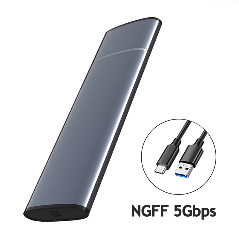 M .2 sata nvme ssd enclosure adapter 10 gbit/s to nvme ssd enclosure usb  c 3.1 gen 2 sata ngff pcie external hard drive box for laptop pc: Gold