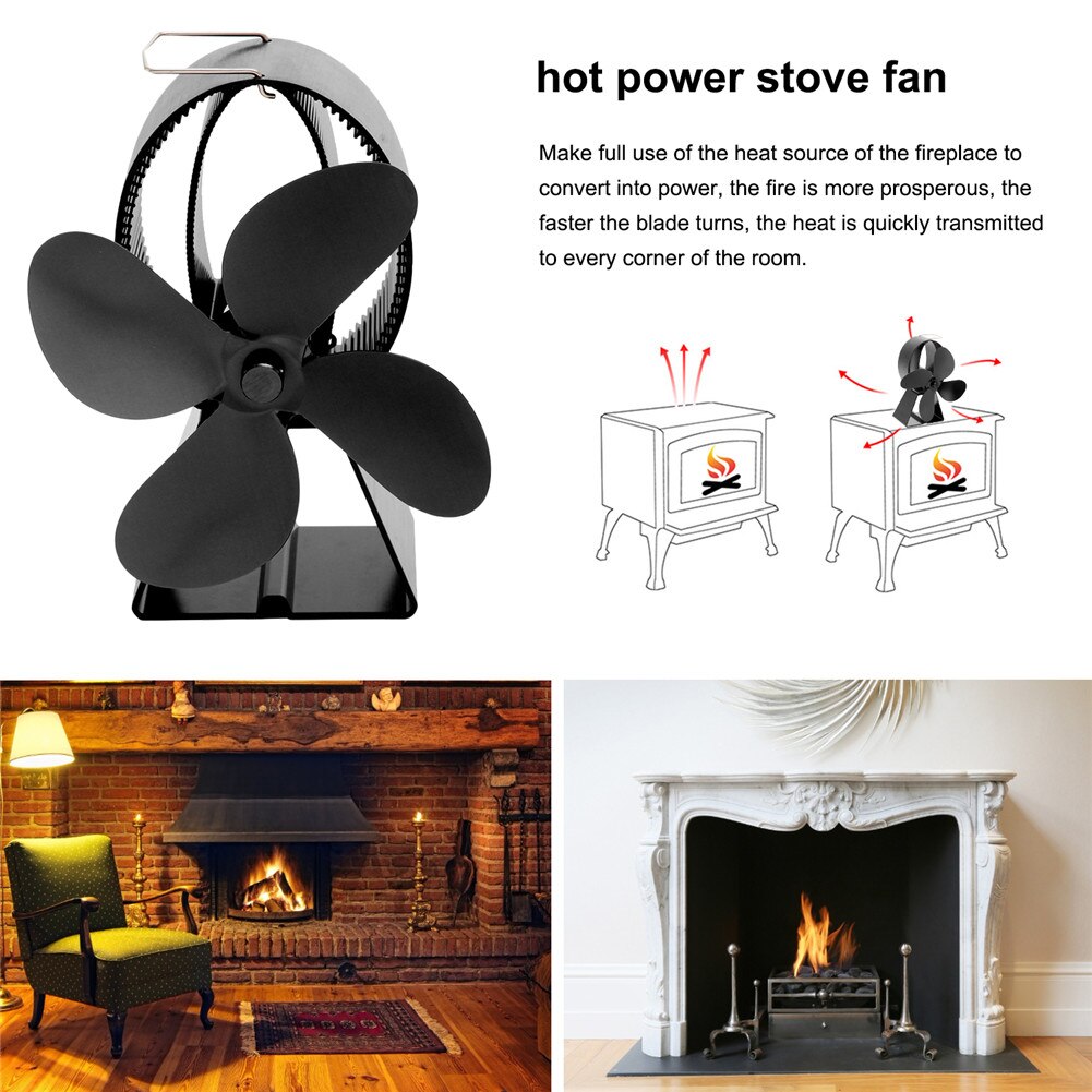 Mini Haard Kachel Fan Home Efficiënte Warmte Aangedreven Hout Brander Eco Fan Voor Houten/Log Brander/Fire