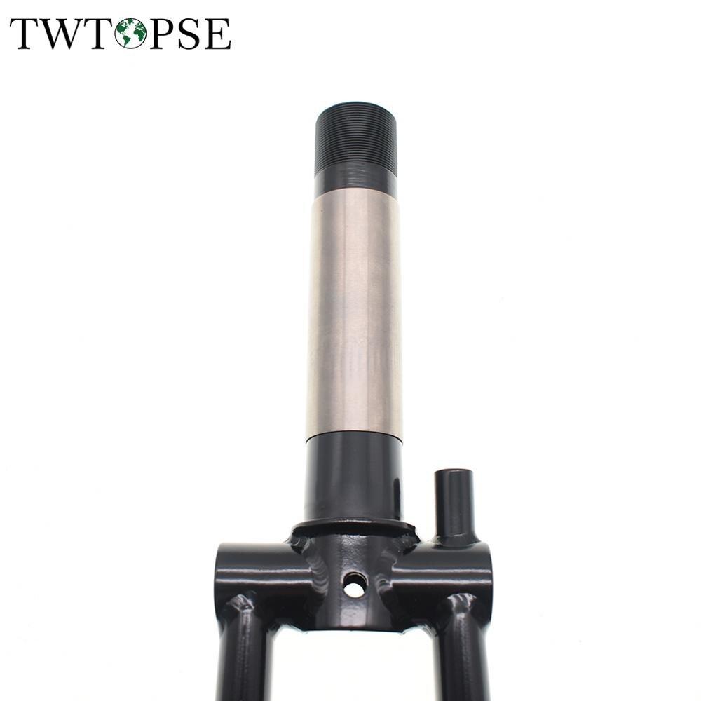 Twtopse Titanium Fiets Vork Protector Voor Brompton Vouwfiets Voorvork Buis Beschermhoes Case Ultra-Dunne 0.5 Mm 21G