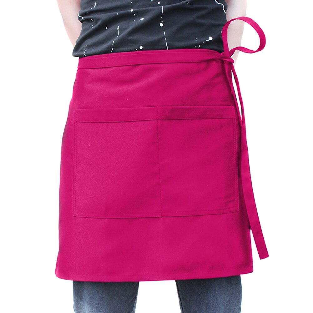 Taille schort met zak catering ober bar huishouden kleding schoon houden schort aic 88: Geel