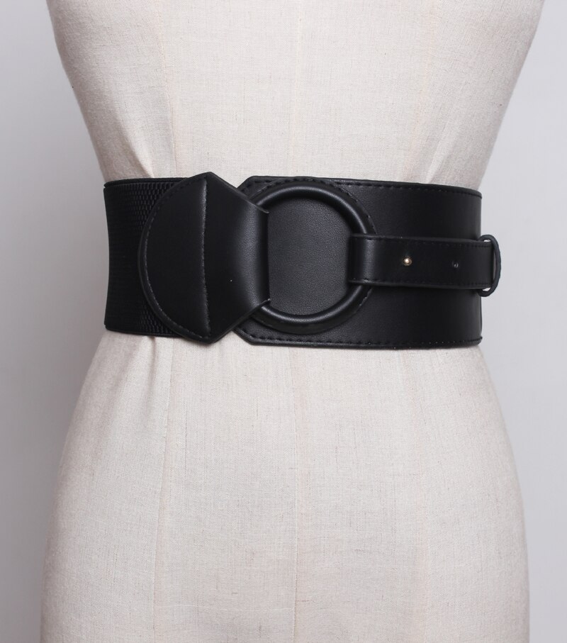 Fajas elásticas y elegantes para mujer, cinturones anchos, corsé de hebilla grande, cinturones de cintura, accesorios de ropa