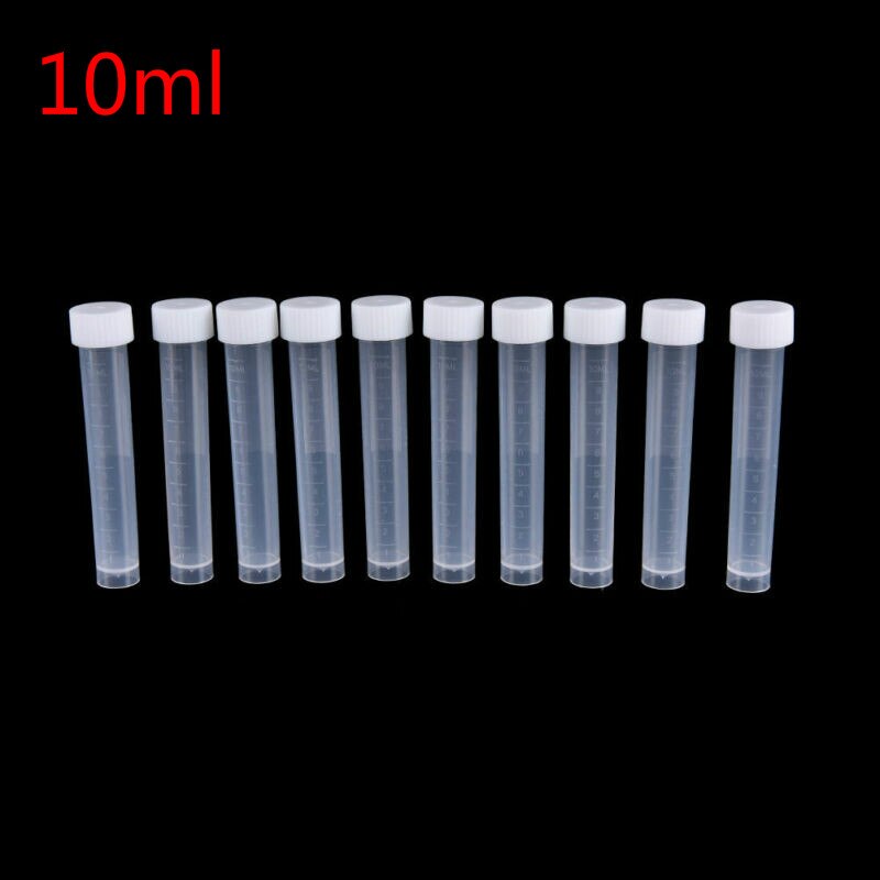 Clear Bottles Practical Plastic Vials SampleContainers Test Tubes Bottles Powder Craft with sealing cap for freezing experiments