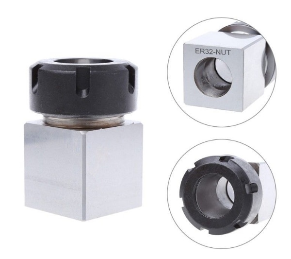 ER40 Spring Chuck Collet Holder square Hex er25 er32 Collet Block 45x65mm For cnc machine Lathe Engraving Machine