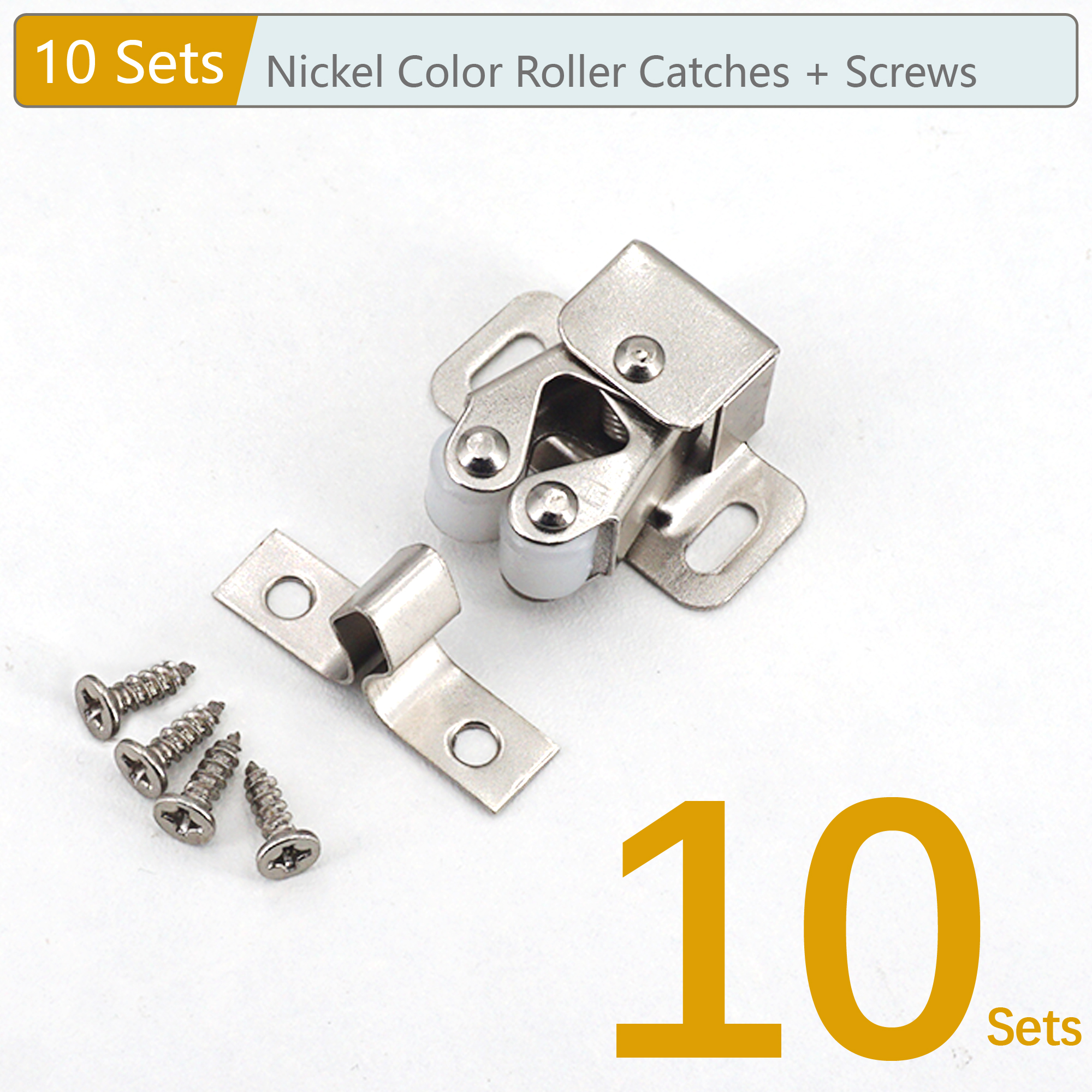 10/5/2 Sets Cabinet Roller Catch Door Stop Closer Stoppers Damper Buffer Clasp Latch for Wardrobe Cupboard Furniture Hardware: transparent