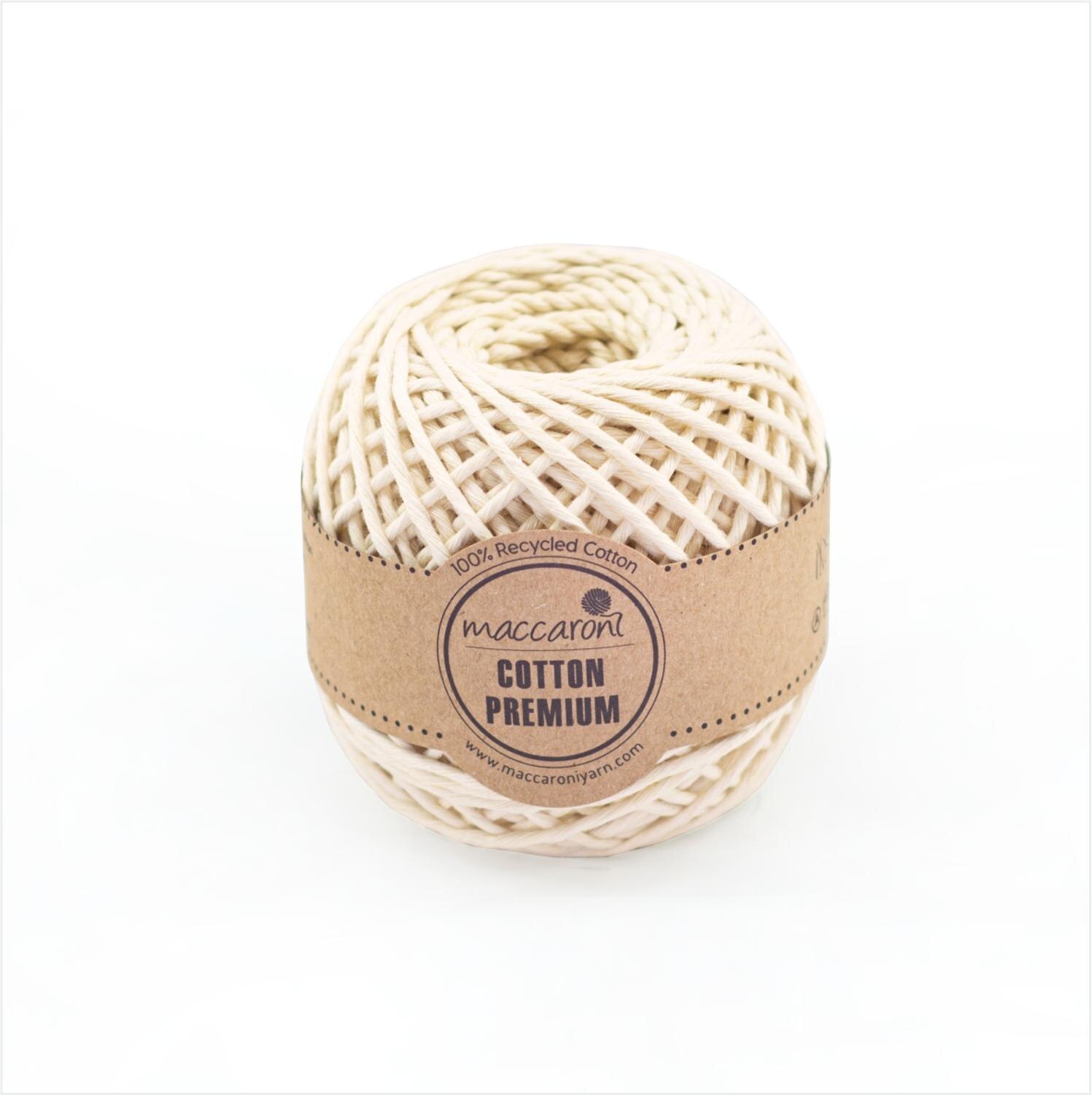 Macaroni bomuld premium macrame garn enkelt snoet 1 mm
