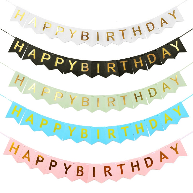 Happy birthday banner bunting flag garland birthday party decoration supplies my birthday party decoration children bath