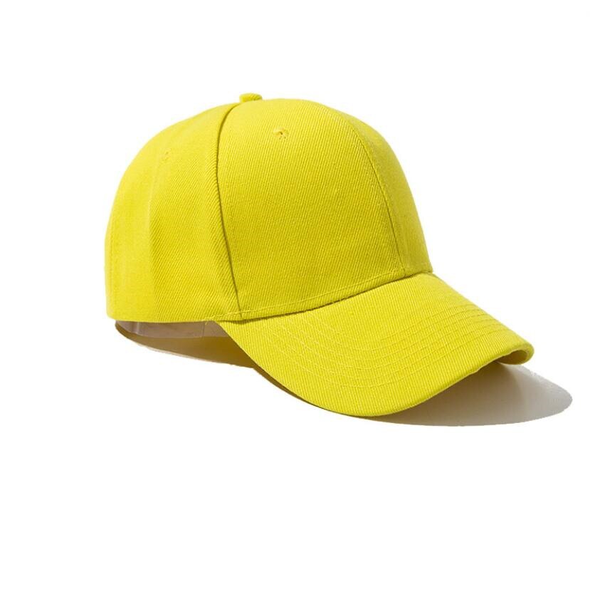 Solid Color Baseball Cap Summer Outdoor Sports Cap Tennis High Pony Tail Cap Unisex Hip-hop Rebound Cap Beach Vacation Sun Hat: Yellow