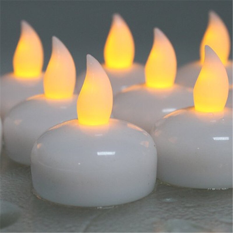 36 stk kjølige hvite flammeløse flytelys for bryllup, romantiske dekorative-flytende-lys, vannlys for bryllupsdekorasjon