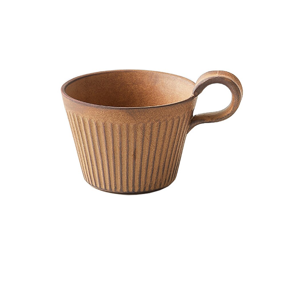 Handmade Ceramic Coffee Mug Retro Style Pottery Cups 320ml Milk Oat Breakfast Cup Heat Resistant for Friends: A