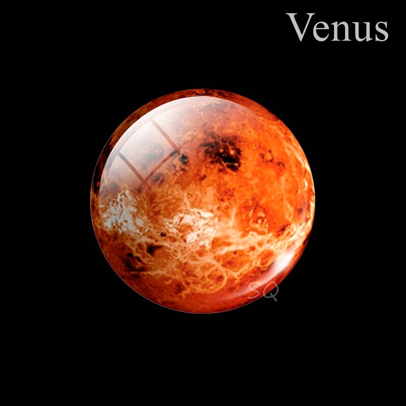50MM Eight Planets Fridge Magnet Full Moon Earth Solar System Planet Universe Galaxy Nebula Star Refrigerator Magnets Home Decor: Venus