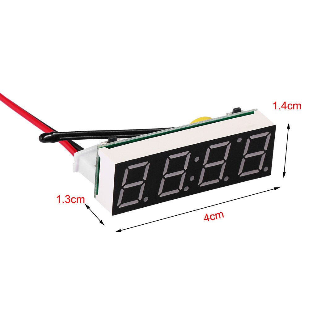 Mini Auto Digitale Klok Thermometer Voltmeter 3 In 1 Led Display Digitale Timer Voltmeter Interieur Elektronische Accesso