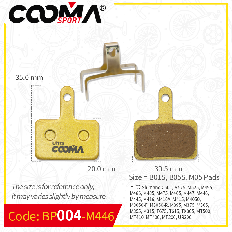 4 pares 8 piezas de pastillas de freno de disco de ciclismo para SHIMANO SRAM AVID HAYES Magura Formula y scooter, dorado: Borgoña