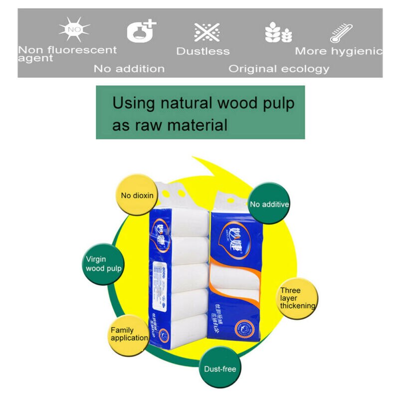 10 Rolls Toilet Paper Home Bath Paper Bath Toilet Roll Paper Toilet Paper 3 Ply Toilet Paper Toilet Roll Tissue Towels Tissue