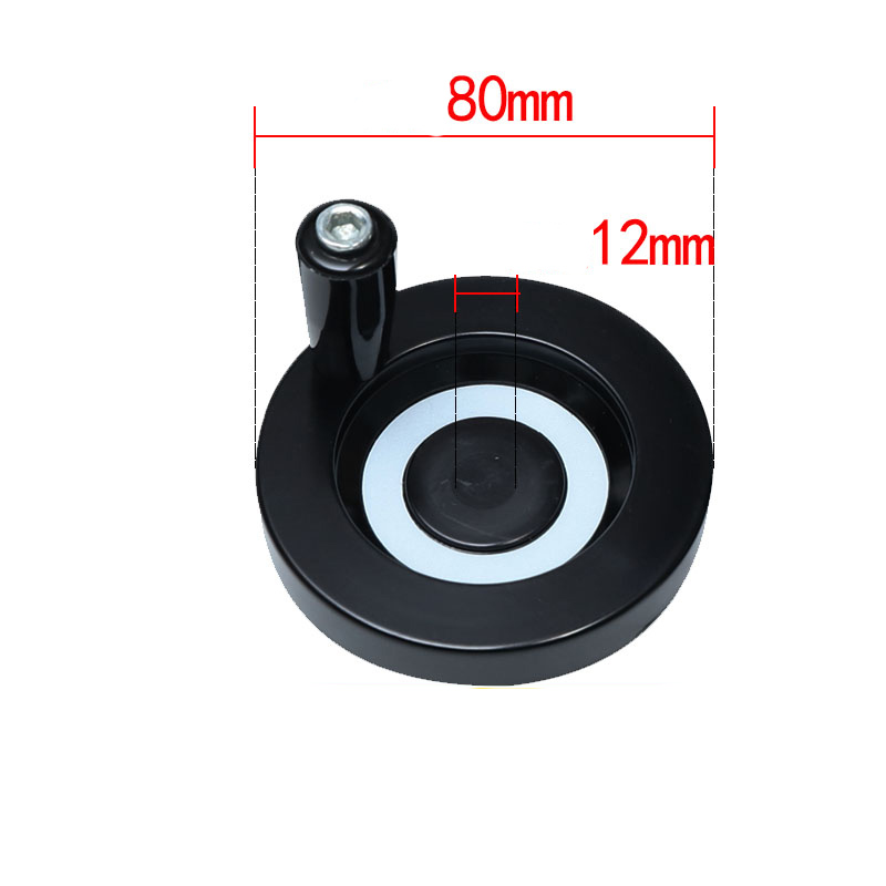 M5 M6 CNC 3D Printer Handwheel Mechanical Hand Wheel Hole Diameter With Removable Handle Lathe Round Machinery Accessories: 12x80xM5