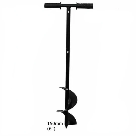 DIY Carbon Steel Planter Garden Auger Spiral Drill Bit Flower Planting Hole Digger Drill Bit Yard Gardening Bedding Planting: Dark Grey