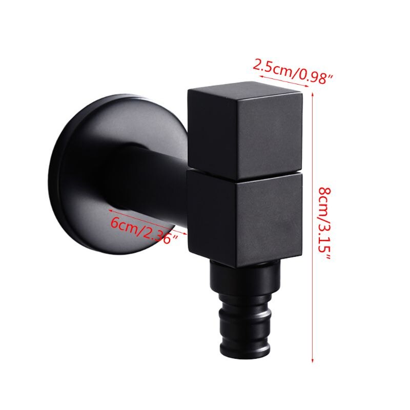 Black Metal Copper Faucet Wall Mounted Washing Machine Tap Bath Toilet Mop Pool Water Taps for Garden Bathroom Kitchen