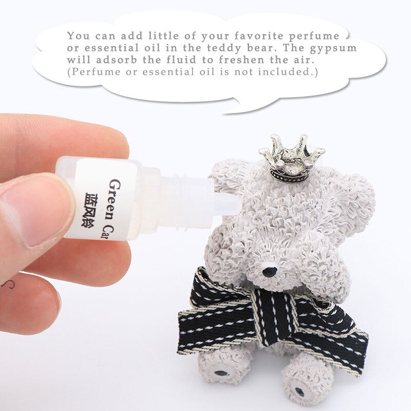 Wnętrze automatyczny wyświetlacz deski rozdzielczej ozdoby miś ornament ekologiczny zapach gipsowy odświeżacz powietrza uchwyt samochodowy widżety