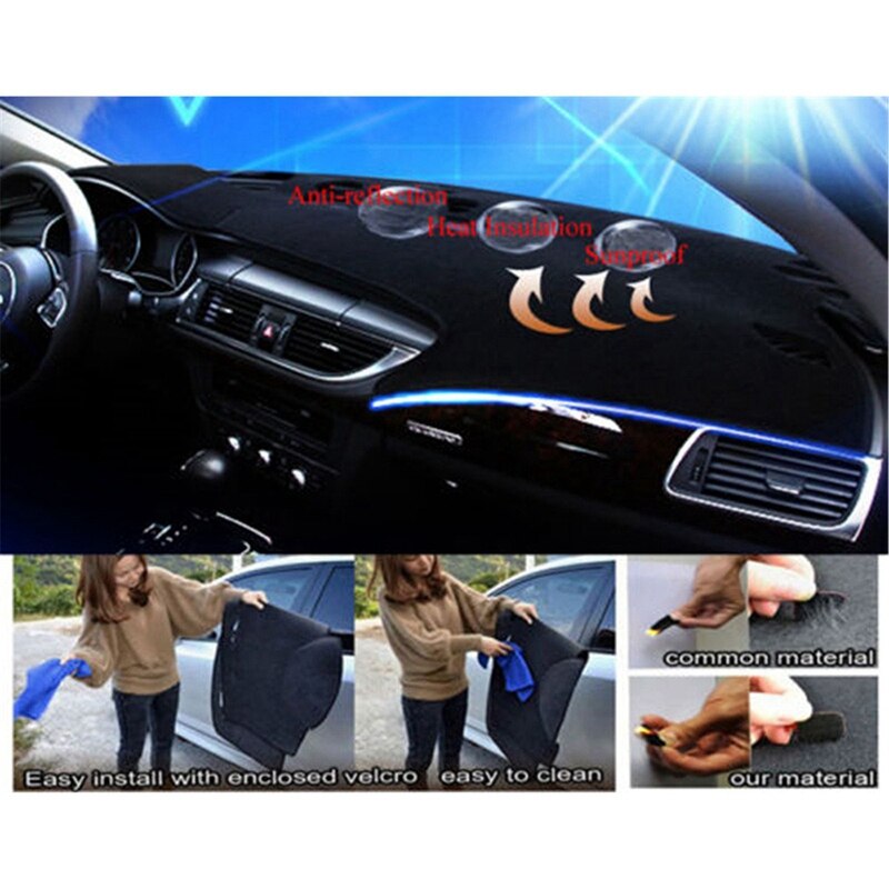 Auto dashmat dashboard cover zonnemat antislip dashboard cover pad voor jeep compass patriot - auto accessoires