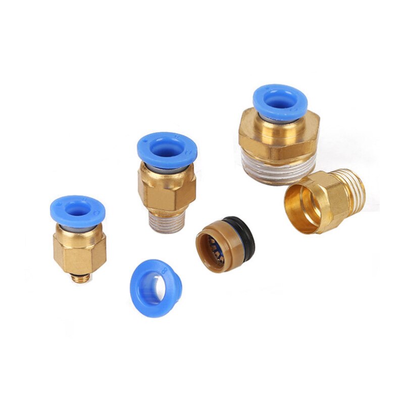 50 stk/en masse pneumatisk kobling luftkobling hurtigkobling  pc4-m5/4-01/6-01/6-02 1/8 " 1/4 " 3/8 " 1/2 " utvendig gjenge