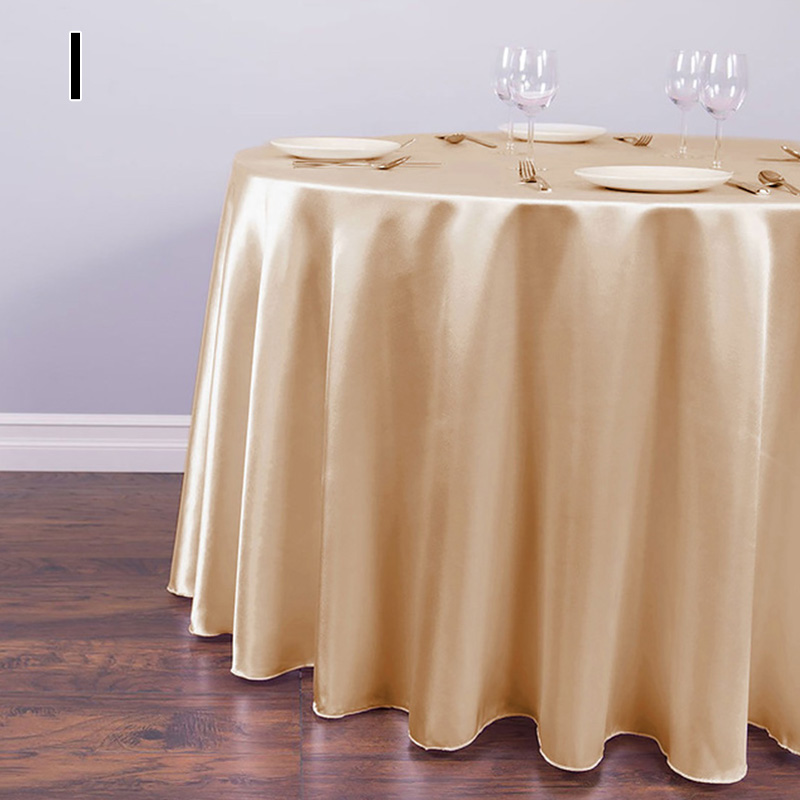 Mantel redondo de satén de 145cm, cubiertas de mesa de Color sólido para boda, cumpleaños, de Navidad, mantel redondo, decoración del hogar: Morado