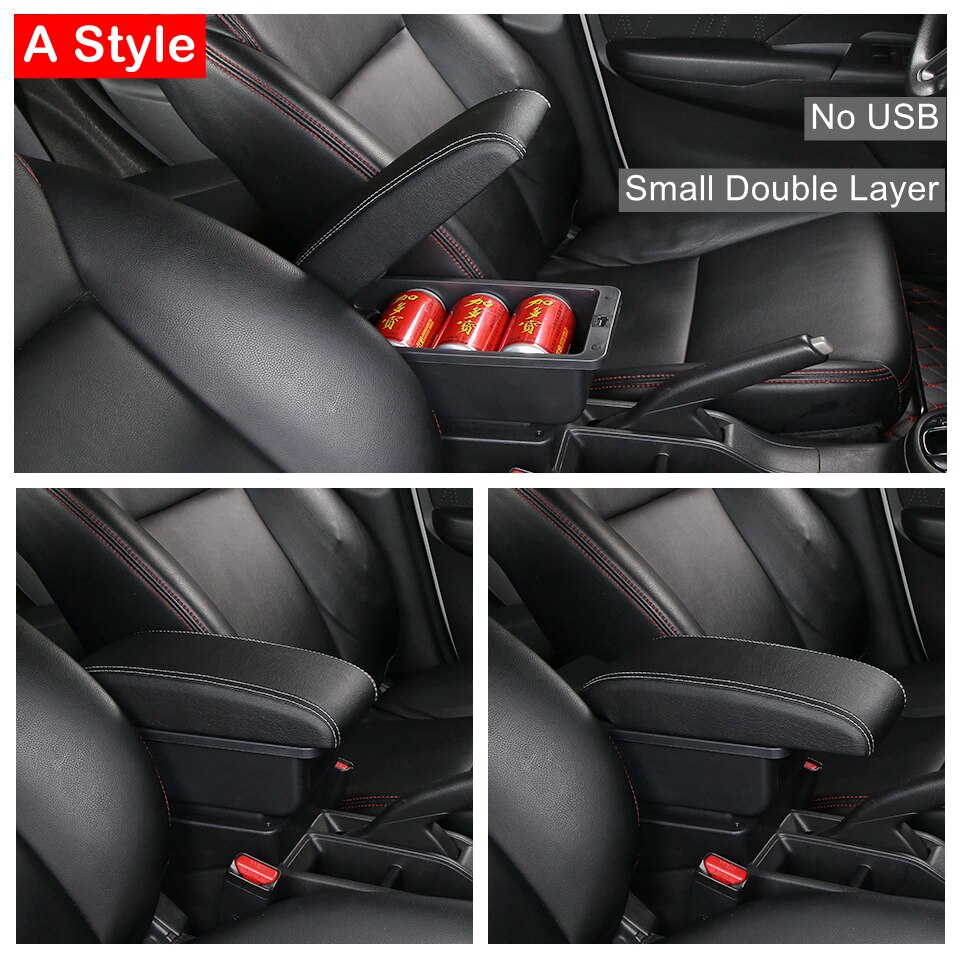 Til volkswagen polo til vw polo  mk5 6r vento bil armlæn boks center opbevaringsboks styling dekoration tilbehør usb: En hvid streg uden usb
