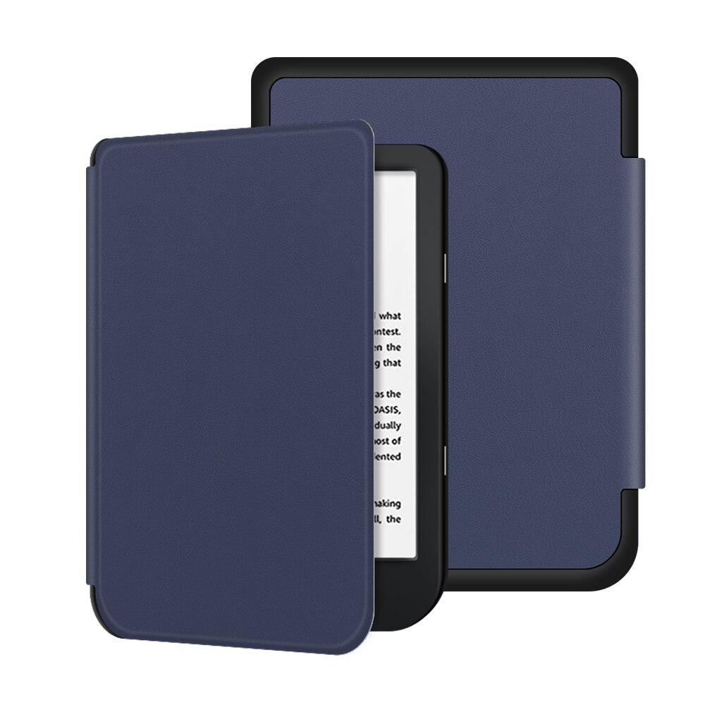 Funda de reposo magnética delgada para Kobo Nia Ereader , cubierta inteligente para libro electrónico de PU, carcasa de piel, ligera, función de apagado automático: nia dark blue