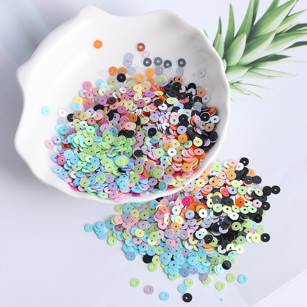 1000 stuks/zak 4mm veelkleurige losse plastic pailletten voor thuisfeesten, bruiloftsdecoratie, facetkralenversiering, doe-het-zelf naaiaccessoires