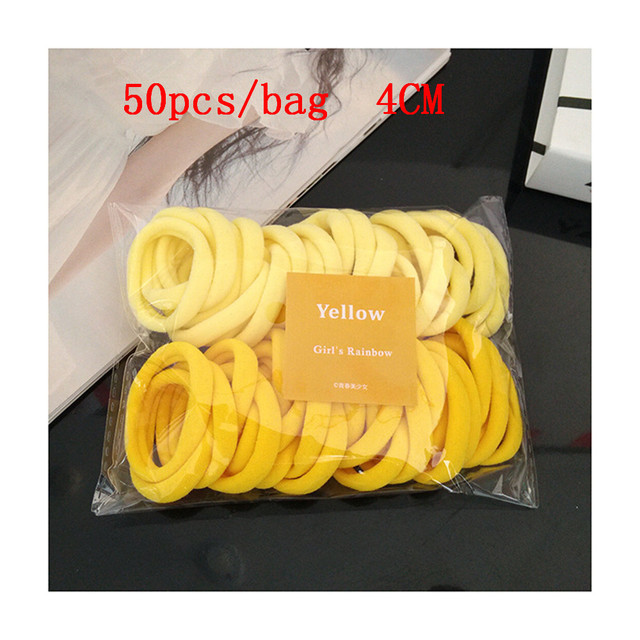 50/100 Uds nuevas mujeres niñas colores caramelo Nylon básico Scrunchie lazo para el cabello Cola de Caballo sujetar bandas de goma para el cabello accesorios para el cabello de: Gris oscuro