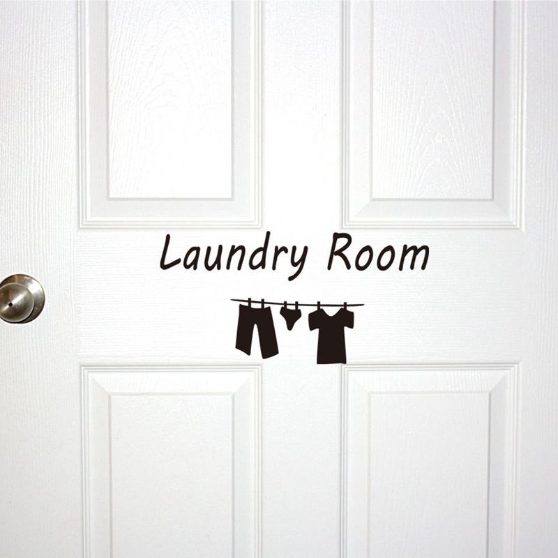 Laundry Room Sign Wall Stickers Room Decoration Removable Art Mural Home Room Decor Wallpaper On the Wall For Washing Machine