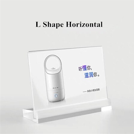 A6 T / L Shaped Transparent Acrylic Table Top Menu Holder Stand Restaurant Hotel Advertising Poster Card Display Stand: A6 L Horizontal