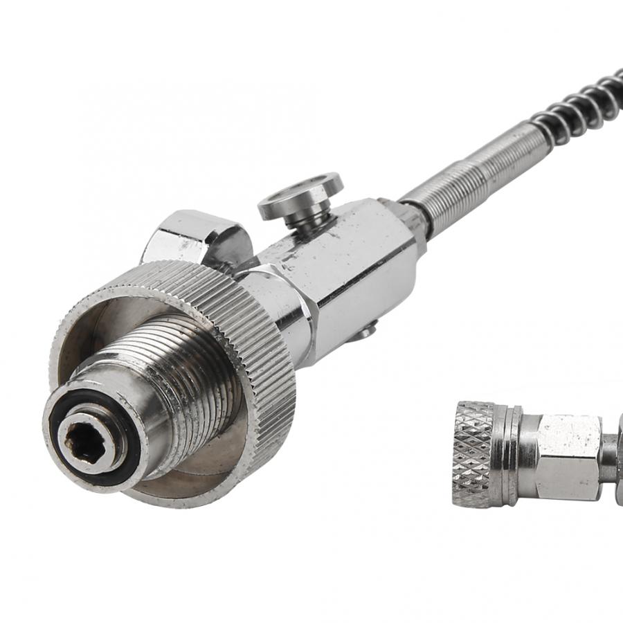 Dykking oksygen tank ventil høyt trykk gass fylle kryss ventilhode lysende trykkmåler dykking utstyr 54cm luftveier