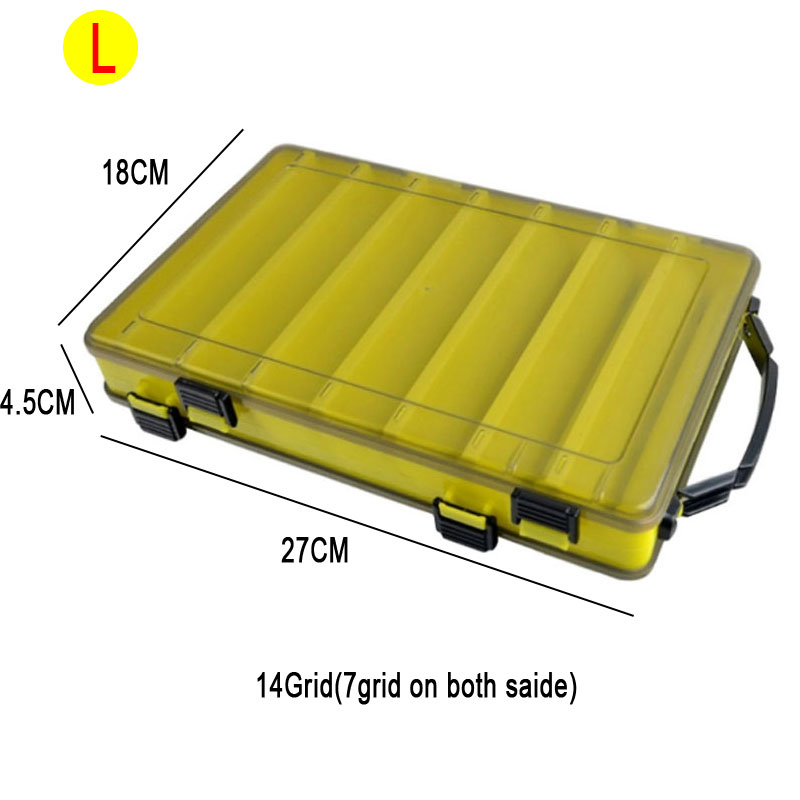 Scatola per attrezzatura da pesca Custodia per esche 14 scomparti Scatole per ganci per esche a doppia faccia Custodia per contenitori per esche Accessori per la pesca: Rosso