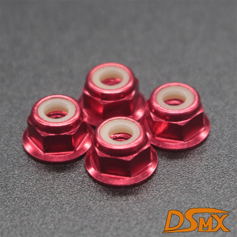 Hsp 102049 122049 nylonmutter  m4 02055 1/10 oppgraderingsdeler for 94102 94122 94123 94111 94108 94177 94106 94107 94188 94166: Rød