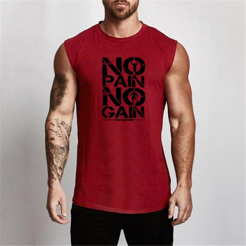 Gym tøj kompressionsvest fitness herre tank top bomuld bodybuilding stringer tanktop muskel singlet træning ærmeløs skjorte