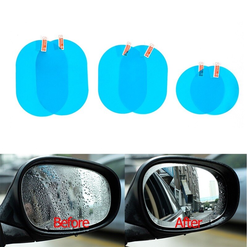 2 Pcs/Set Fog Car Sticker Car Mirror Window Clear Film Car Rearview Mirror Protective Film Waterproof Auto Sticker