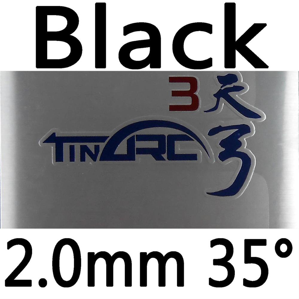 Original DHS TinArc 3 TinArc3 TinArc III pips-in table tennis pingpong rubber with sponge: black 2.0mm H35