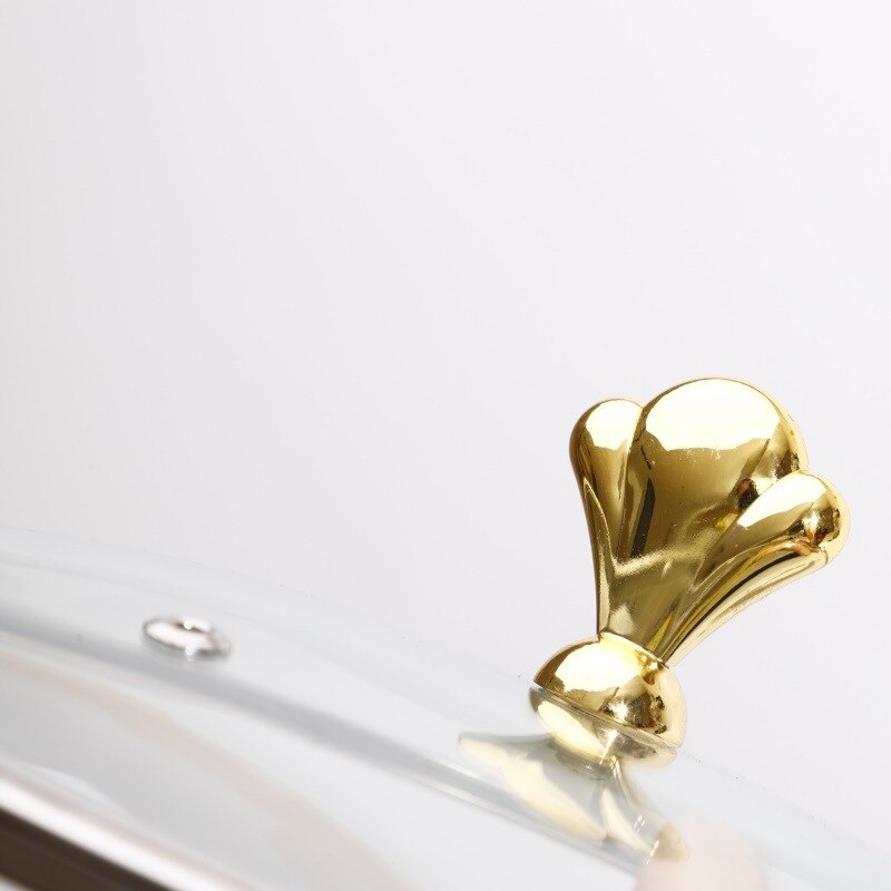 Stainless Steel Hotpot Set Mini Hotpot Pot Holder Tempered Glass Lid Gold Silver Chafing Dish Buffet Pan Food Tray Warmer