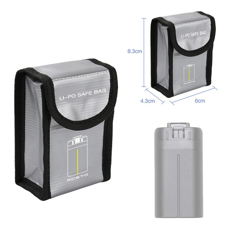 Valgfri batteribeskyttende opbevaringspose til dji mini 2 lipo safe taske eksplosionssikker til dji mavic mini tilbehør: 1 batteripakke