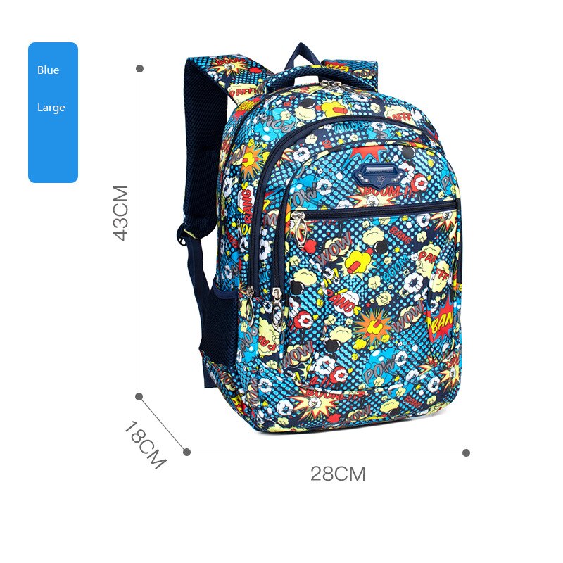 2 Size School Bags children backpacks For Teenagers girls Lightweight waterproof school bag child orthopedics schoolbags mochila: blue large