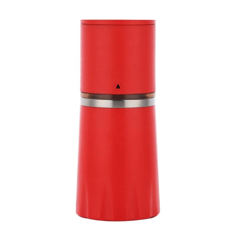 Coffee Grinding Cup Hand Grinder Travel Grinding Bean Cup All-in-one Portable: Red
