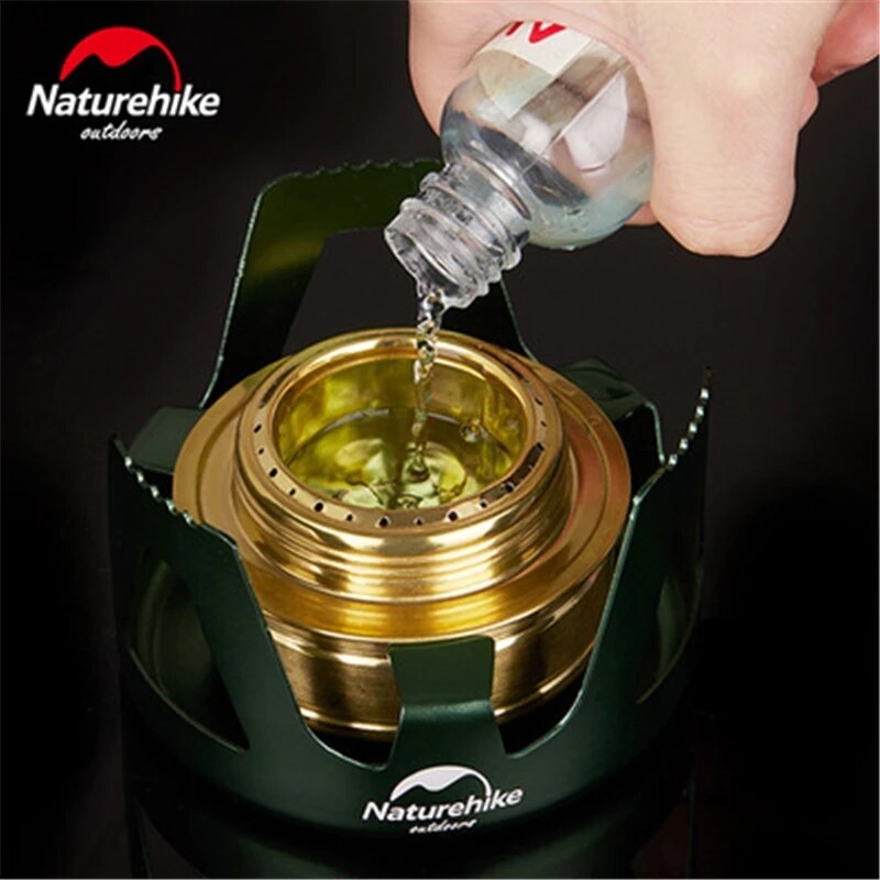 Naturehike-estufa portátil de Alcohol para acampar, quemador de Alcohol sólido, líquido, para exteriores