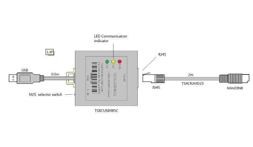 TSXCUSB485C USB Interface RS485 Serial Multifunctional Programming Cable