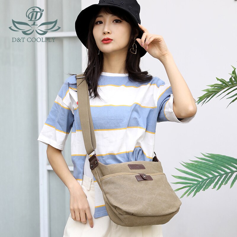 Mode Canvas Schoudertas Vrouwen Casual Waterdichte Hoge-Capaciteit Rits Laptop Pure Kleur School Student Leuke Tassen