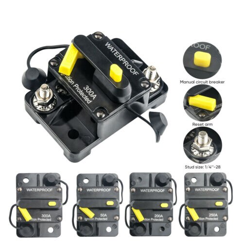 30a 40a 50a 60a 70a 80a 100a 120a 150a 200a 250a 300a Amp Circuit Breaker Zekering Reset 12-48V Dc Auto Boot Auto Waterdicht