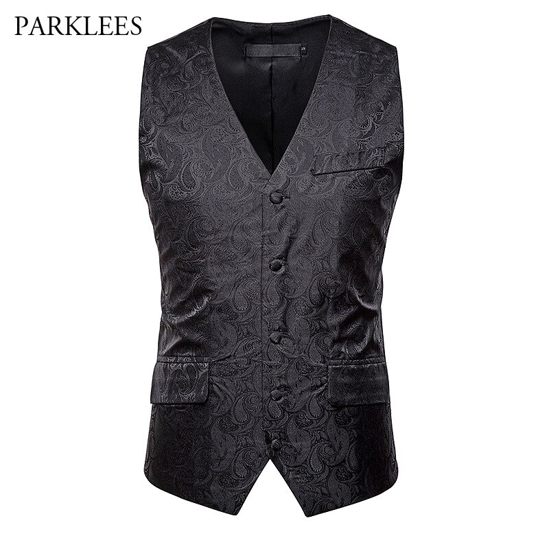 Heren klassiek paisley bloemen pak vest enkelrijs jurk gilet heren feest banket smoking chaleco hombre gilet homme