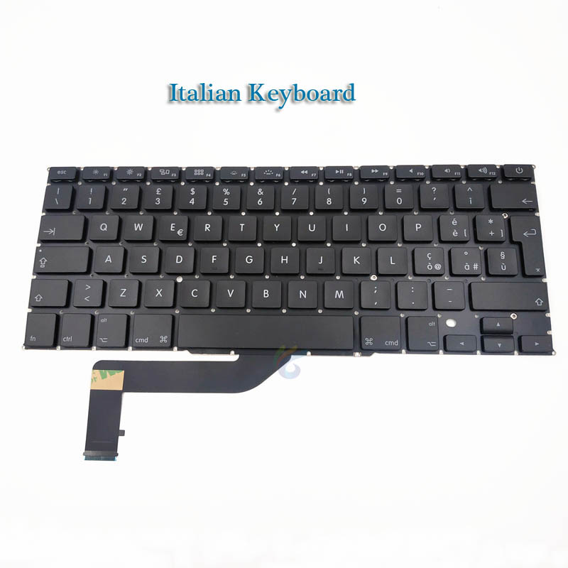 A1398 toetsenbord voor Macbook Pro Retina 15.4 inch laptop MC975 MC976 ME664 ME665 ME293 ME294 toetsenborden Gloednieuwe: YELLOW